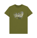 Moss Green Printed T-shirt Front