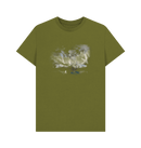 Moss Green Printed T-shirt Front