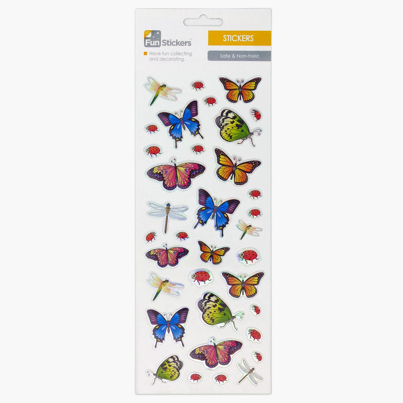 Butterflies and insects sticker sheet - Fun Stickers