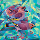 Waxwings Greeting Card By Alison Ingram