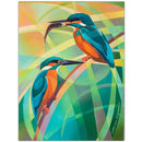 Courting Kingfishers Greeting Card by Alison Ingram