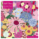 Floral puzzle packaging with colorful flowers and 'Katie Leiss' branding.