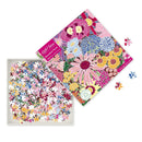Floral puzzle with packaging on a white background