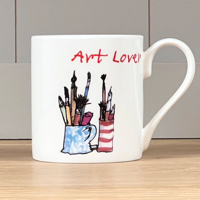Quentin Blake 'Art Lover' bone china mug