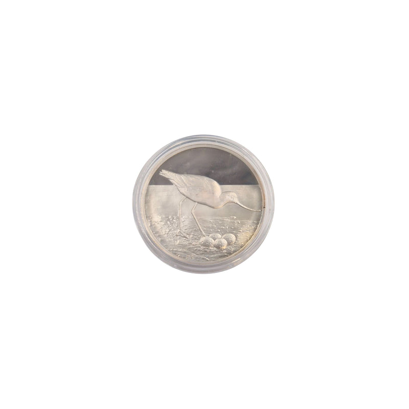 Sterling silver coin - Peter Scott's British Birds Avocet