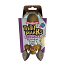 Bookmark with cartoon bat design and 'Teeth Marks' text 