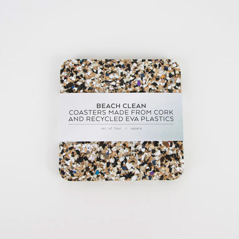 Liga Beach clean square coasters set of 4