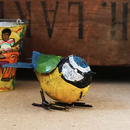 Chi Africa Recycled Metal Blue Tit Garden Sculpture