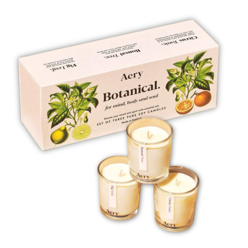 Aery botanical gift set, 3 mini candles