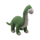 Green knitted Brontosaurus soft toy