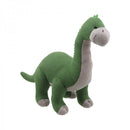 Green knitted Brontosaurus soft toy