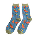 Mr Heron men’s capybara socks - denim