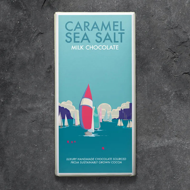 Kernow caramel sea salt milk chocolate bar 100g