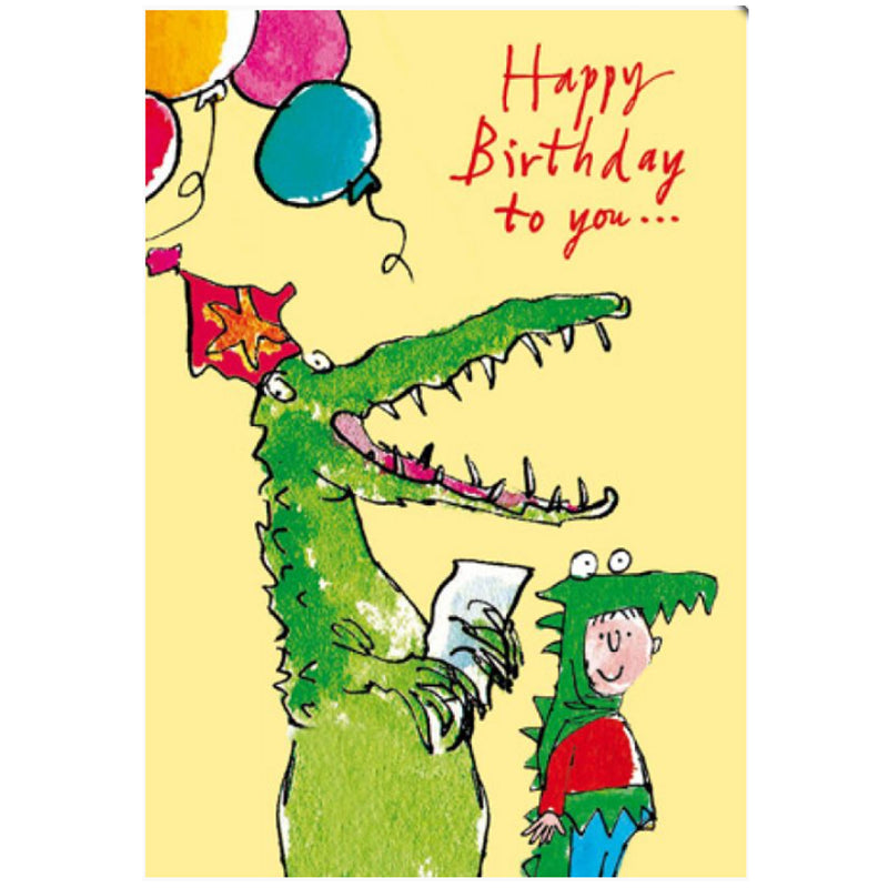Quentin Blake - Crocodile Time Birthday Card