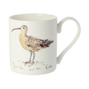 Curlew mug featuring delicate wildlife artwork by Madeleine Floyd, showing a Curlew in her signature simple and elegant illustration style on a white mug.