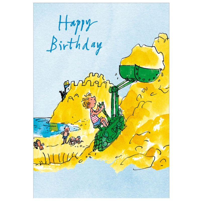 Quentin Blake - Digger Time Birthday Card