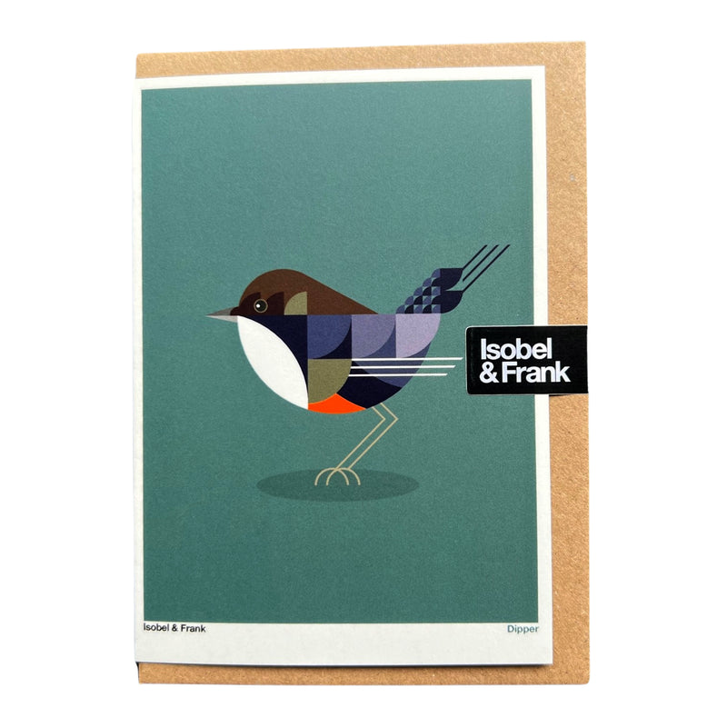 Dipper greeting card - Isobel & Frank