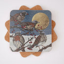 Feildfare Winter Visitors Coaster by Sue Welfare