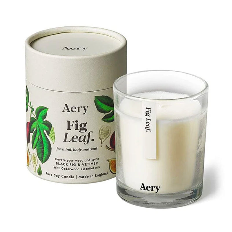 Fig Leaf scented candle, black fig vetiver and cedarwood