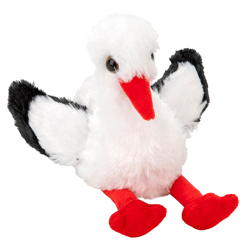 Fluffy Stork soft toy - small