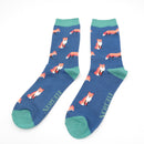 Mr Heron men's foxes socks - navy