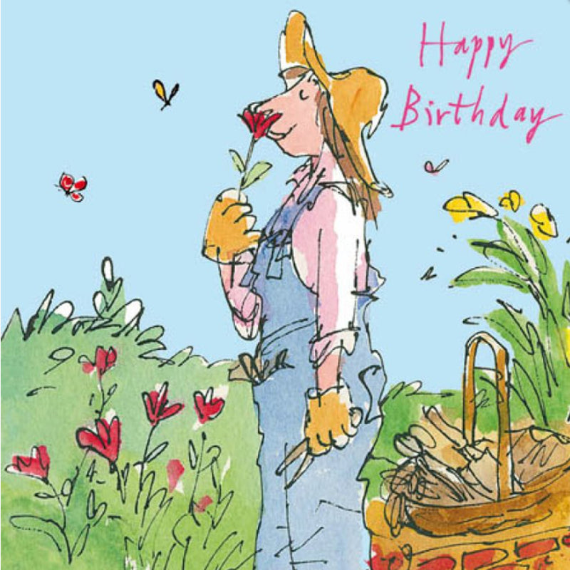 Quentin Blake - Gardening Birthday Card