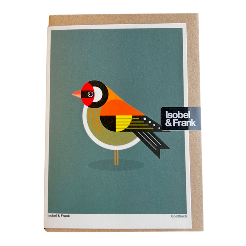 Goldfinch greeting card - Isobel & Frank