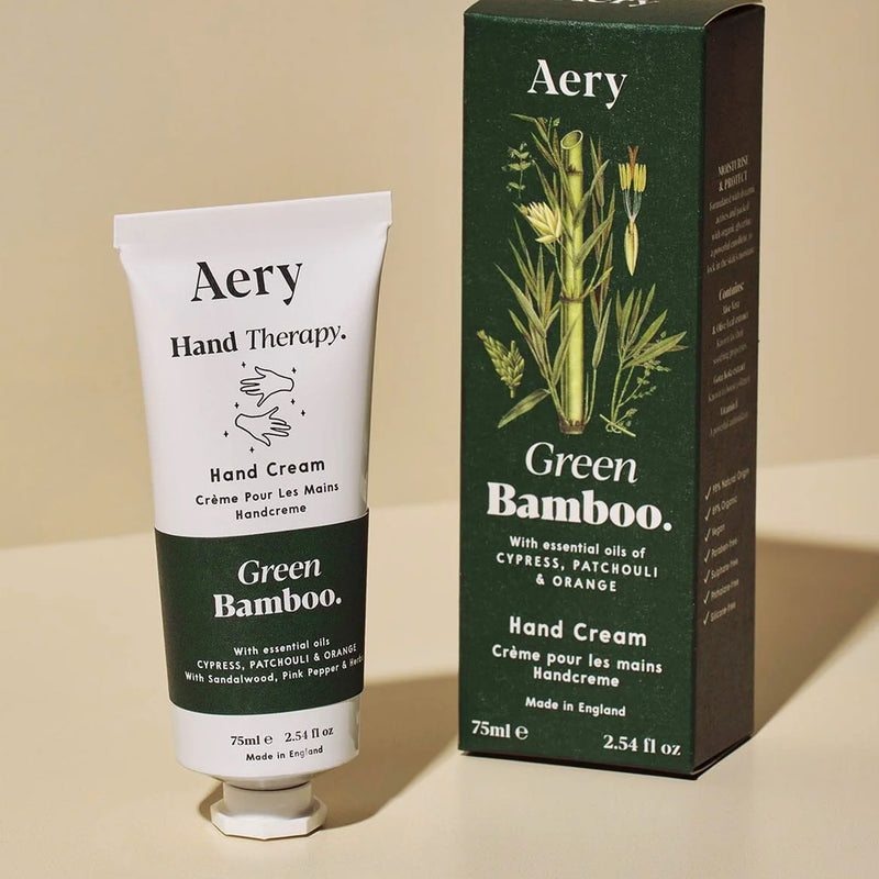 Green Bamboo hand cream, cypress patchouli and orange