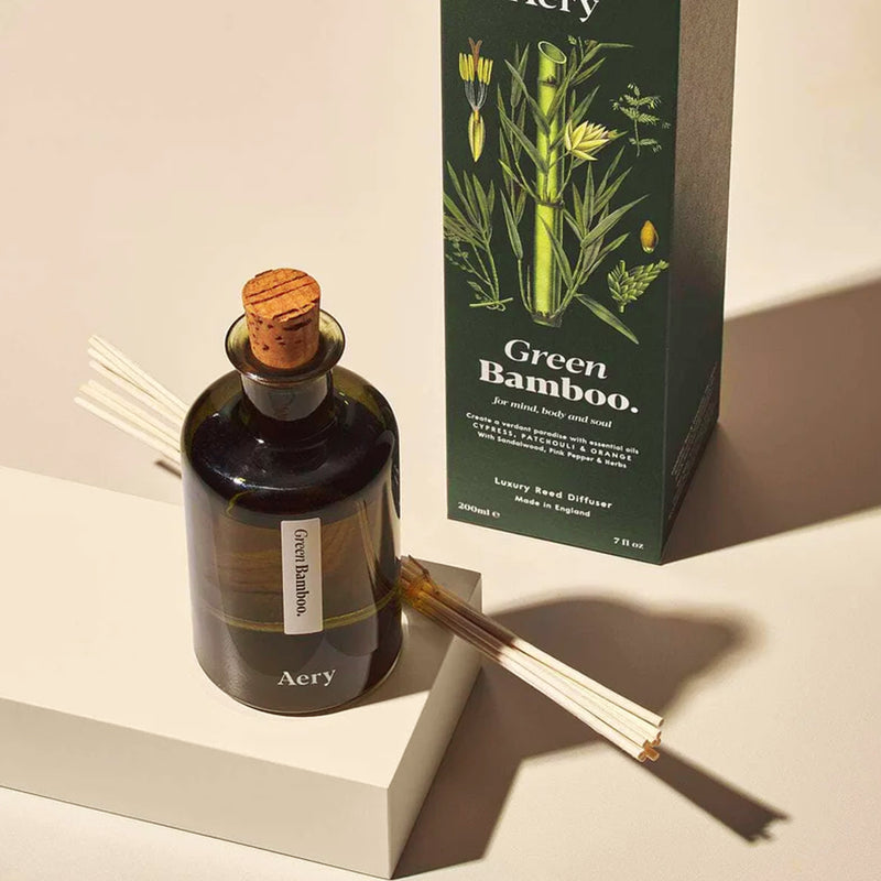 Aery green bamboo reed diffuser, Cypress patchouli and orange