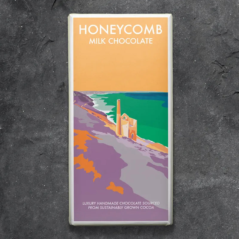 Kernow honeycomb milk chocolate bar 95g