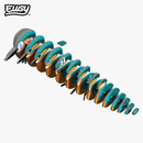 Colourful kingfisher 3D puzzle construction on a white background