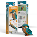Eugy Kingfisher 3D puzzle packaging with puzzle piece displayed on a white background