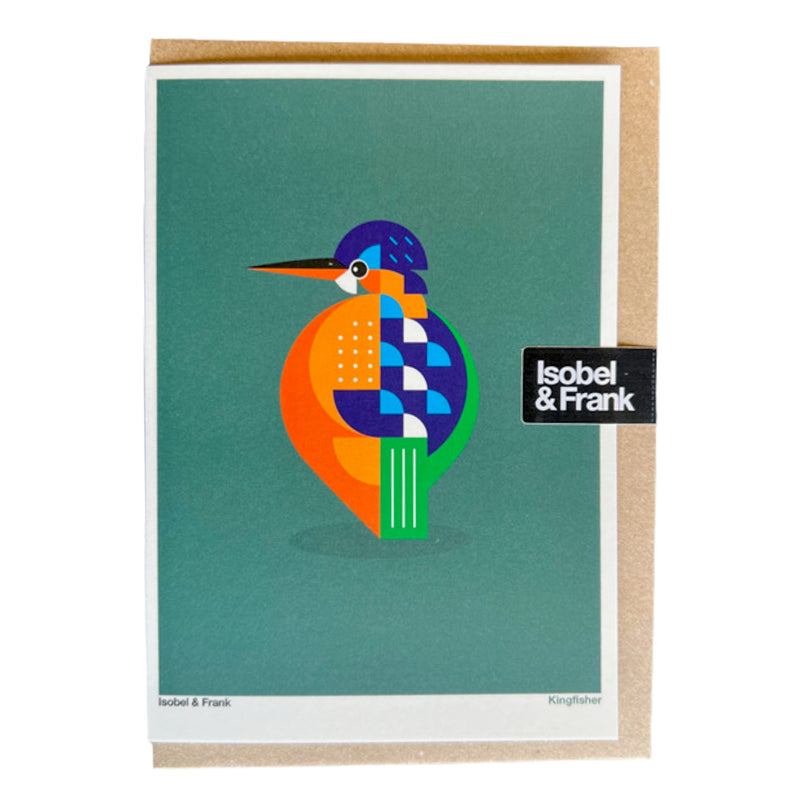 Kingfisher greeting card - Isobel & Frank