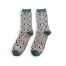 Mr Sparrow Men's kissing puffins socks - grey