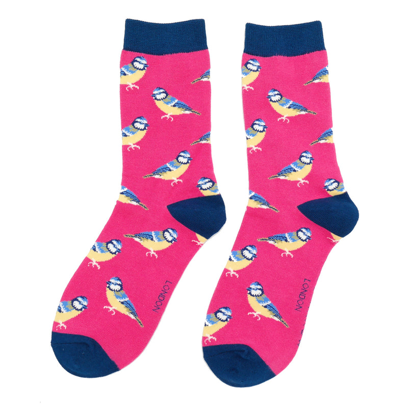 Ladies bluetits socks - Hot pink