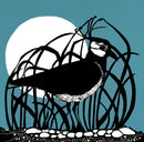 Sue Welfare Lapwing and Moon greeting card