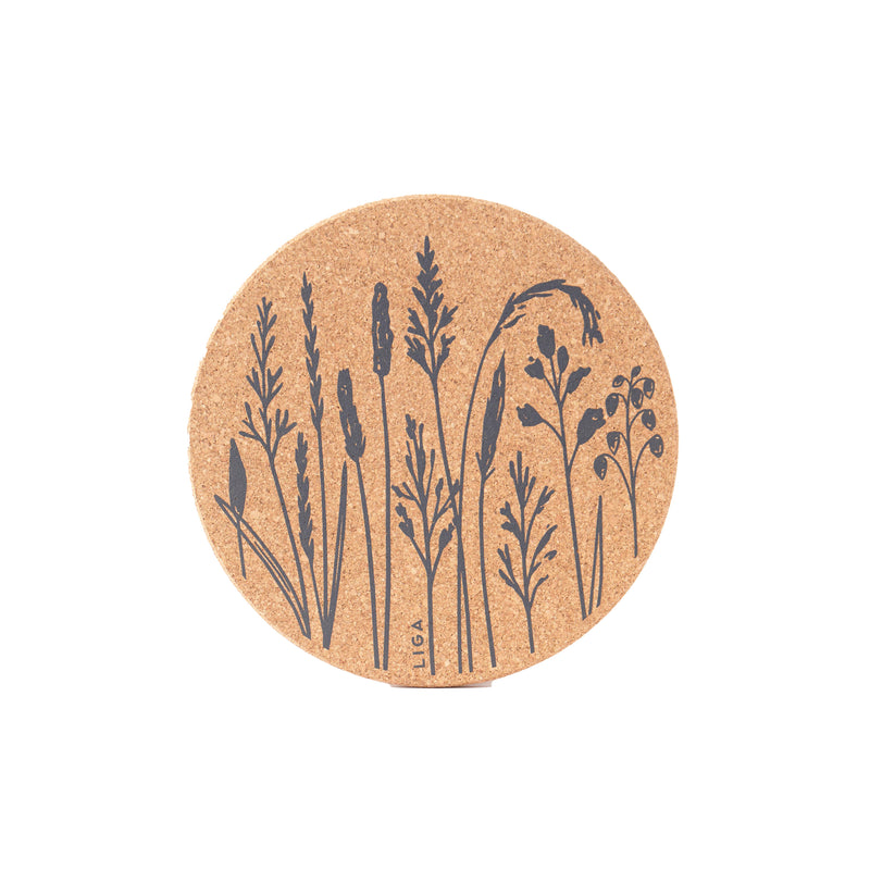 Liga cork coaster - Native grasses