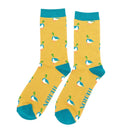 Mr Heron men's mallard socks - mustard