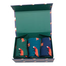 Mr Heron men's fox socks gift box