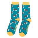 Mr Heron men’s badgers socks - teal