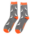 Mr Heron men's heron socks - grey