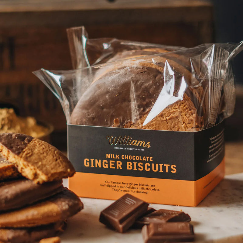 Luxury milk chocolate ginger biscuits