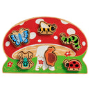 Wooden Minibeast shape sorter puzzle