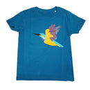 Children's Kingfisher T-shirt - Ocean blue