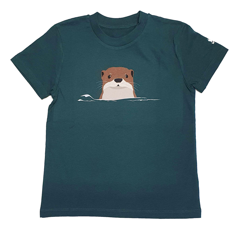 Children's Otter T-shirt - Green