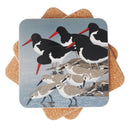 Oystercatchers and Sanderlings Coaster by Sue Welfare