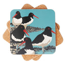 A Parcel of Oystercatchers Coaster by Sue Welfare