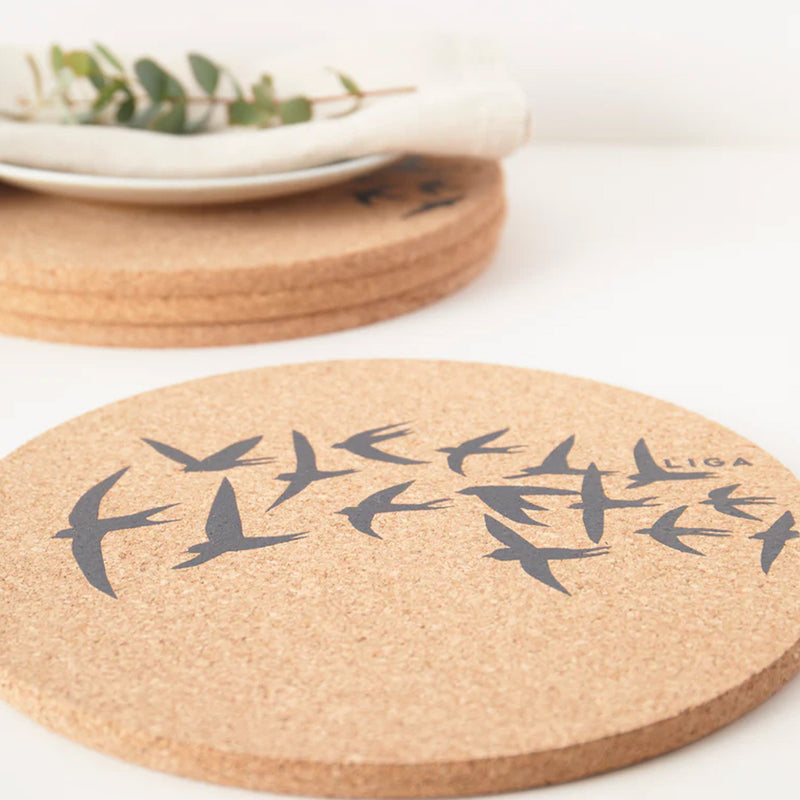 Liga cork placemat - Swallows