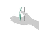 Mint Green Really Tiny booklight from comany called IF size next to a hand