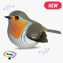 Eugy Robin bird 3d model with 'Wobbly' feature indicator on a white background